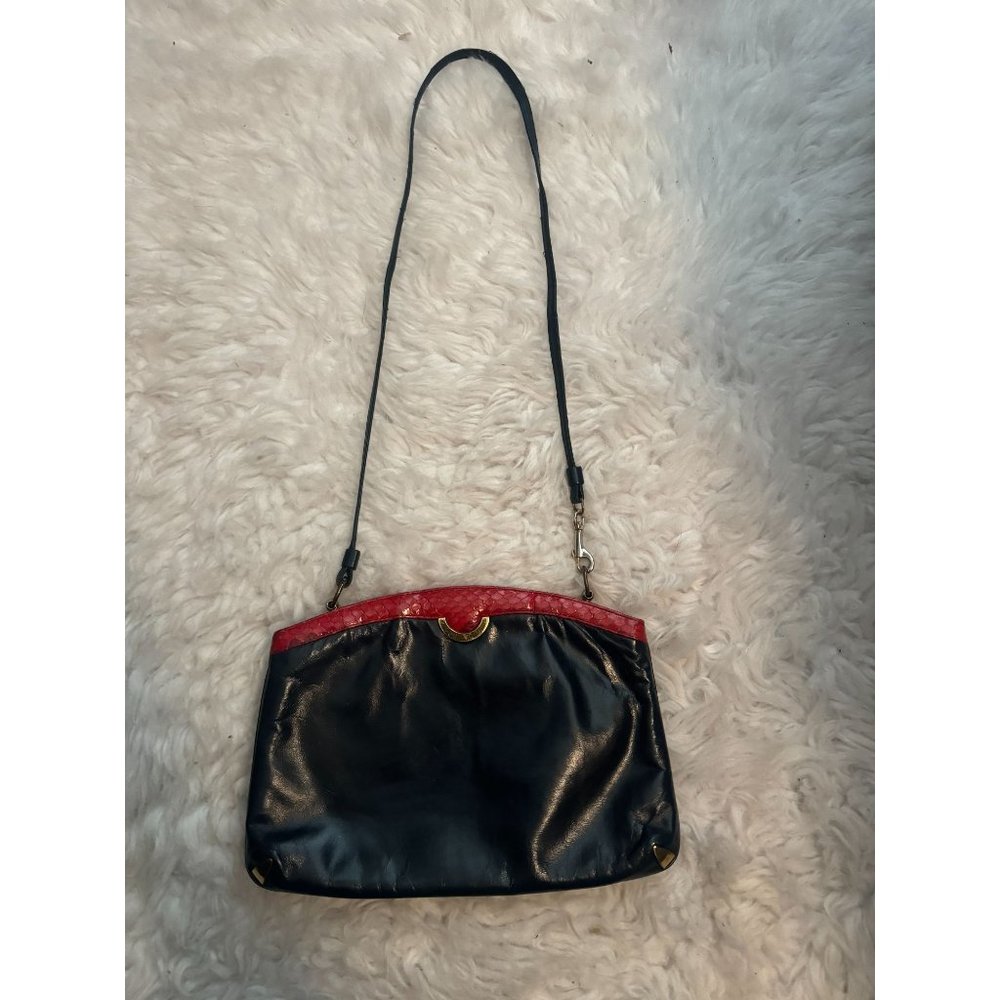 Vintage Yvonne Boutique NYC Convertible Purse Shoulder Bag Reptile Skin